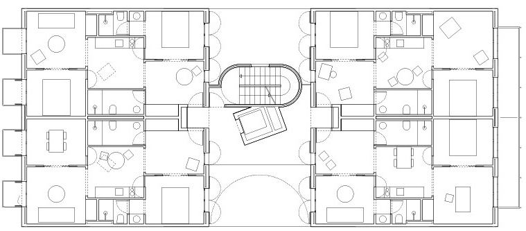 110 Rooms – Housing Block In Barcelona by MAIO