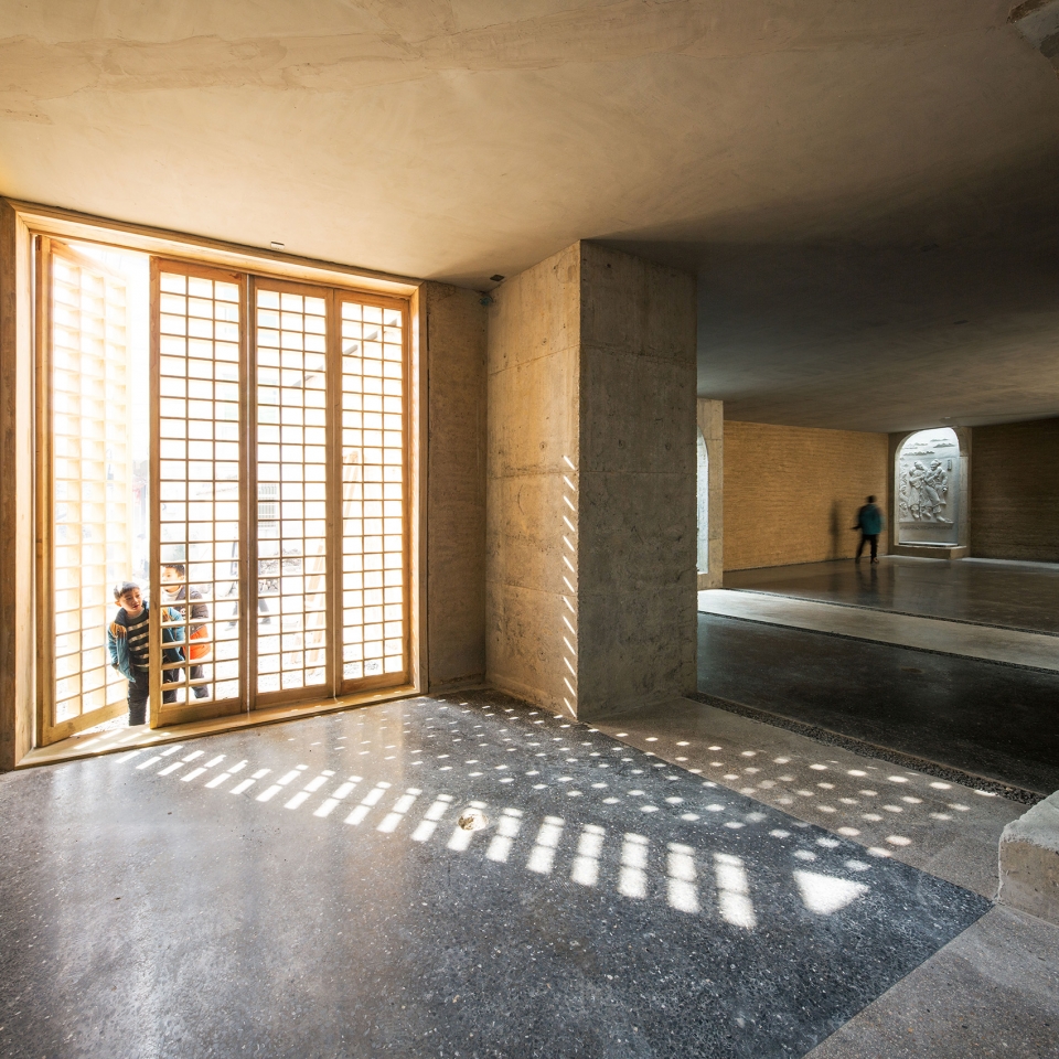 wang jing memorial hall by dna design and architecture studio