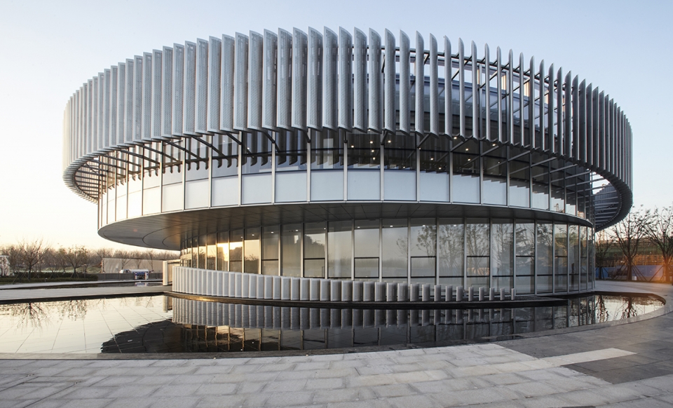 Exhibition Center of Zhengzhou Linkong Biopharmaceutical Park China by WSP ARCHITECTS