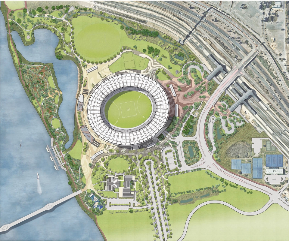 Stadium Park Chevron Parkland Australia by HASSELL