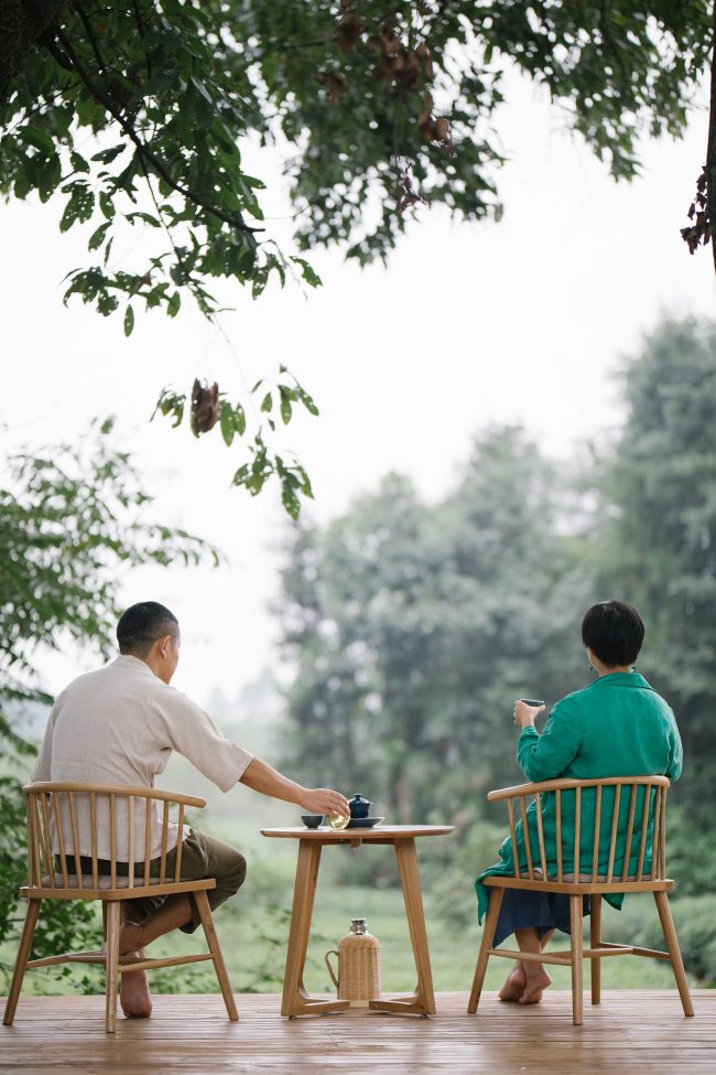 Tea time courtyard China by Shall design
