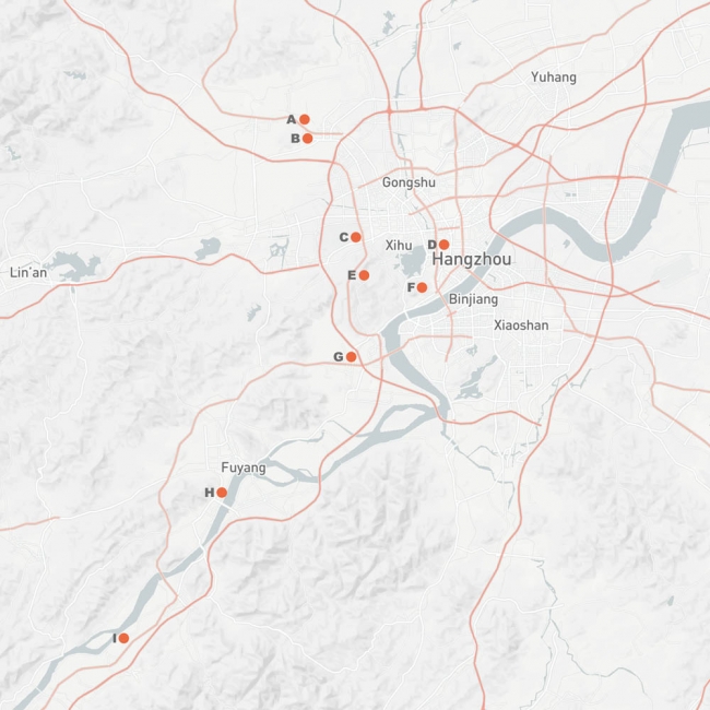 Hangzhou Modern Architecture Map by Yang Tianzhou