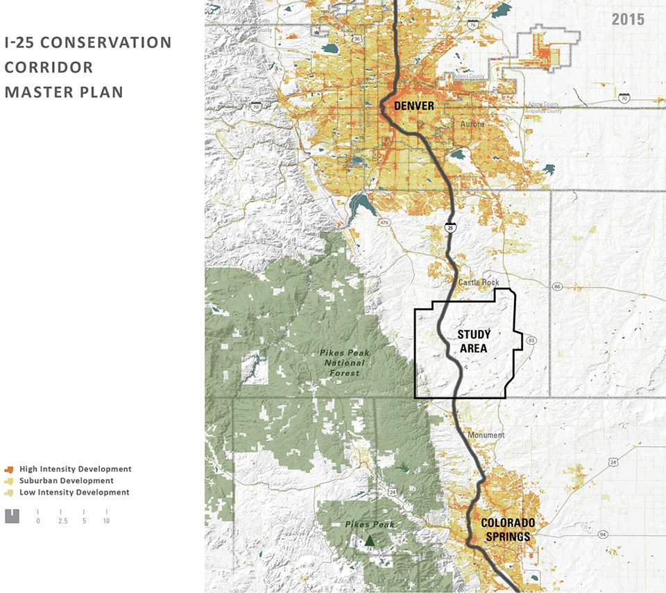 2018 ASLA ANALYSIS AND PLANNING AWARD OF EXCELLENCE：I25 Conservation Corridor Master Plan by