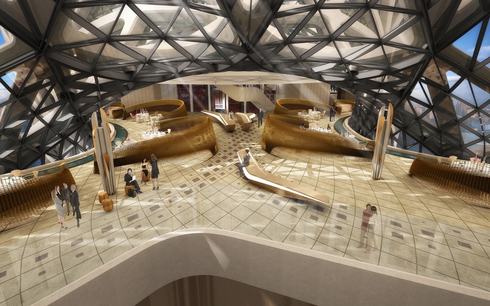 unique dining pods for morpheus hotel by uap