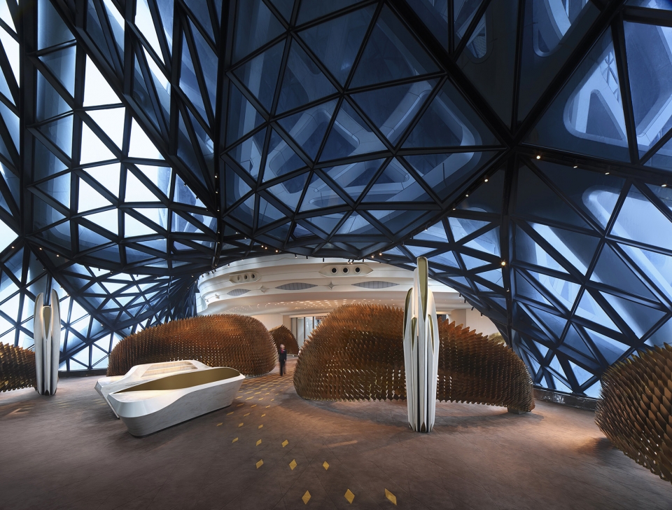 unique dining pods for morpheus hotel by uap