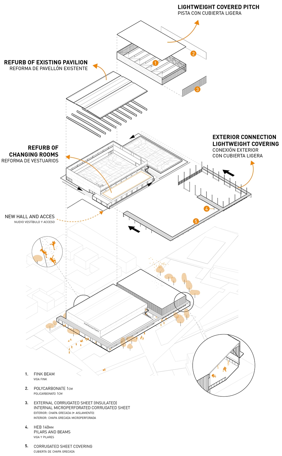 interior reform and expansion of the vila seca municipal sports pavilion by nam arquitectura