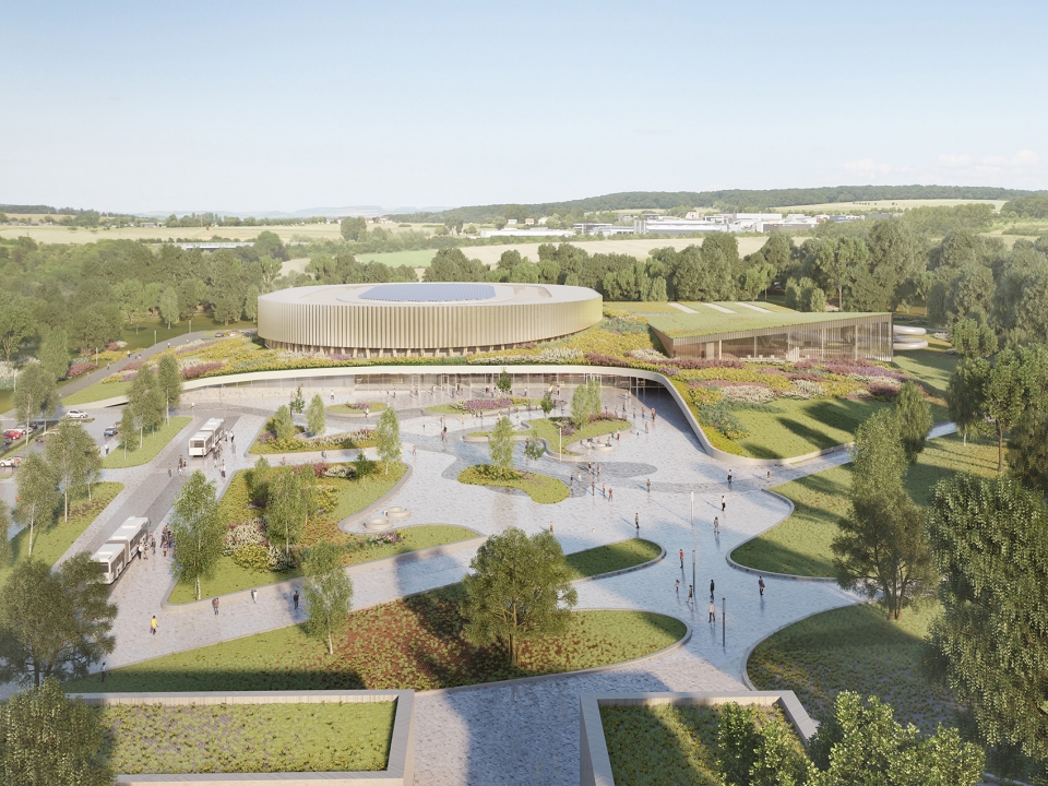 mondorf les bains velodrome and sports complex luxembourg by mecanoo and metaform