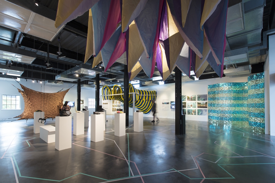 fantastical architecture art and design neon in the studio