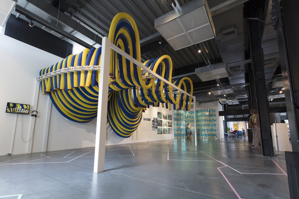 fantastical architecture art and design neon in the studio