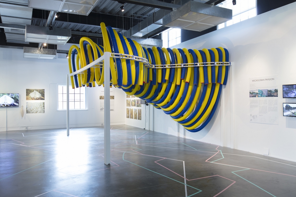 fantastical architecture art and design neon in the studio