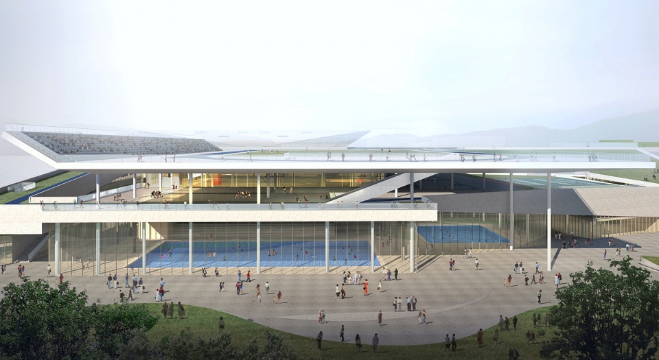 dalang culture and sports center china by cube design