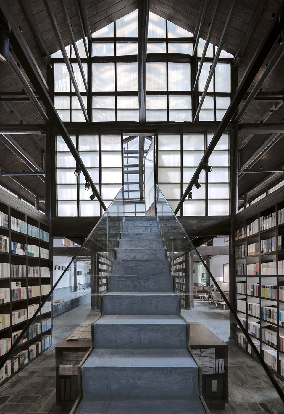 librairie avant gardechenjiapu civilian bookstore by azl architects