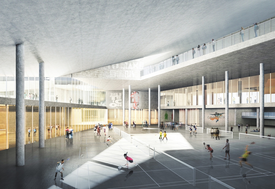 dalang culture and sports center china by cube design