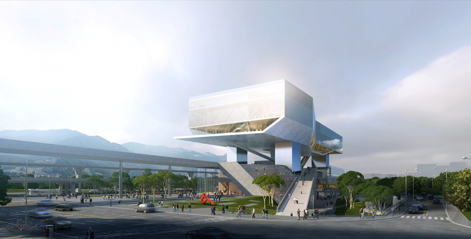 dalang culture and sports center china by cube design