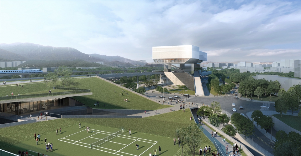 dalang culture and sports center china by cube design