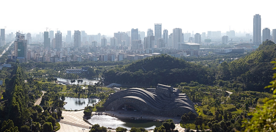 Liuzhou strange stone pavilion China by Zhanghua Architects