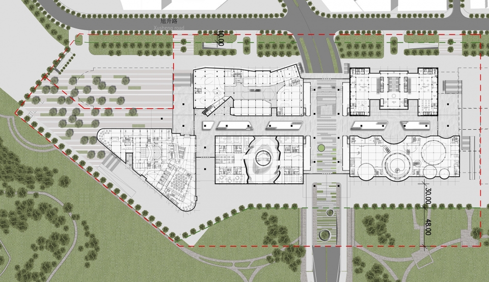 the museum of modern art of tianjin binhai cultural center china by gmp