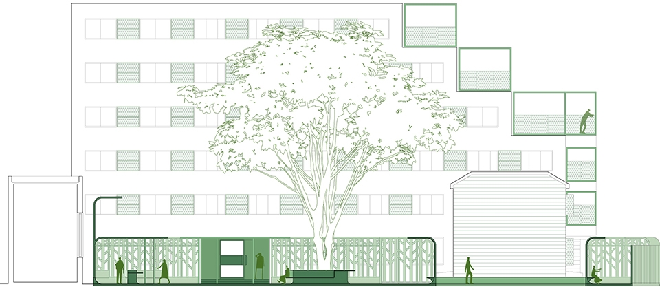 tree courtyard youth community china by mat office