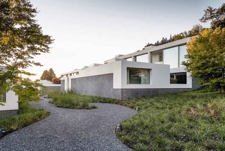 courtyard houses in zumikon by think architecture