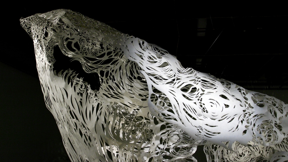 shiro 2018 paper cut sculpture by nahoko kojima