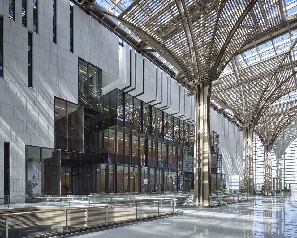 the museum of modern art of tianjin binhai cultural center china by gmp
