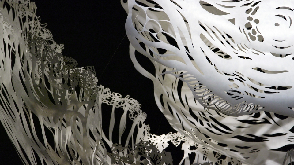 shiro 2018 paper cut sculpture by nahoko kojima