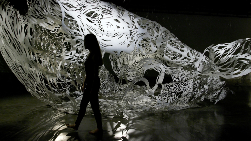 shiro 2018 paper cut sculpture by nahoko kojima