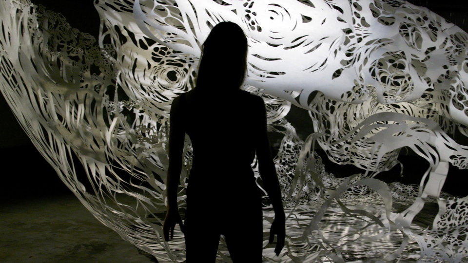 shiro 2018 paper cut sculpture by nahoko kojima