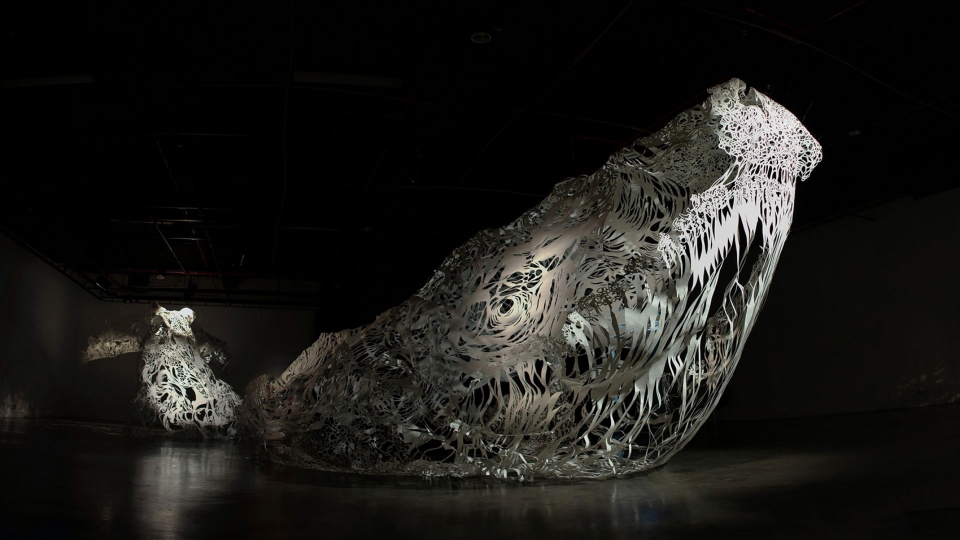 shiro 2018 paper cut sculpture by nahoko kojima