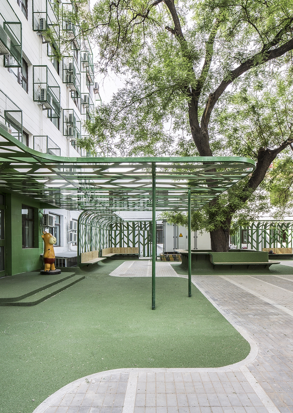 tree courtyard youth community china by mat office