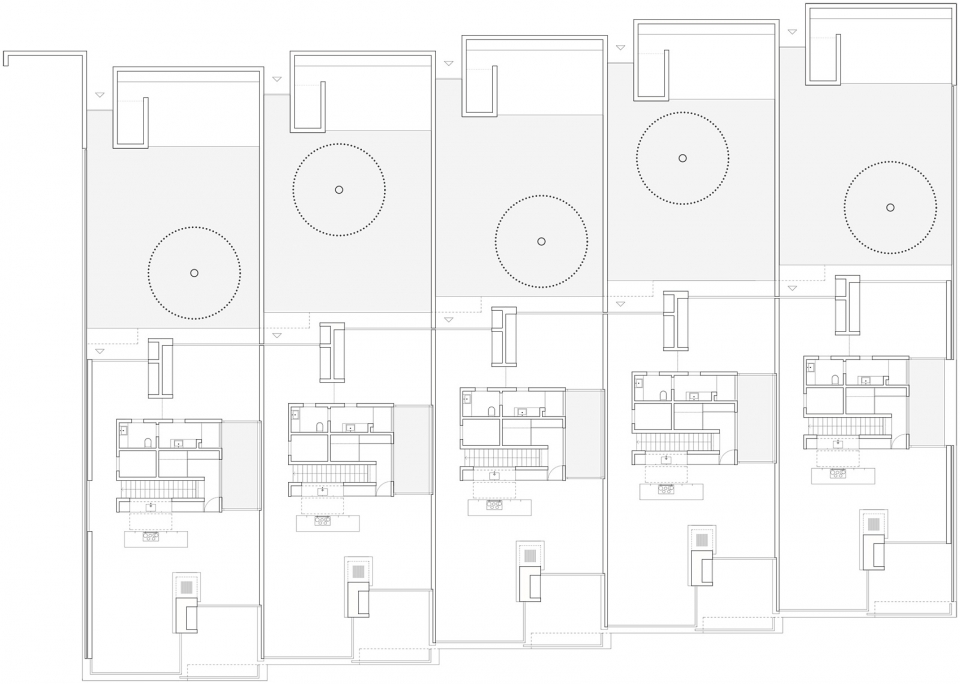 five patio houses by think architecture