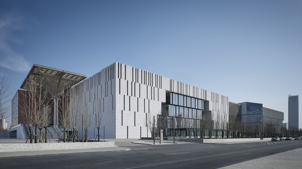 the museum of modern art of tianjin binhai cultural center china by gmp