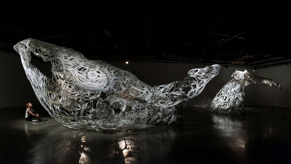 纸雕作品shiro小岛奈保子