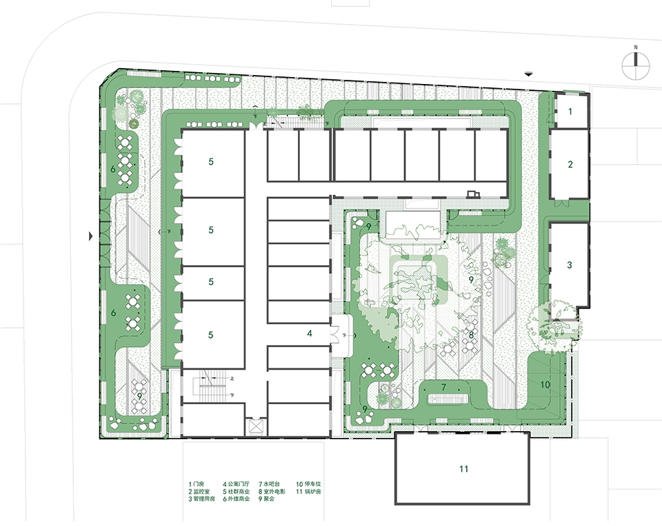 tree courtyard youth community china by mat office