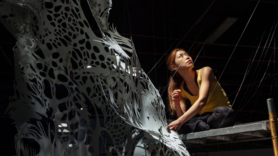 shiro 2018 paper cut sculpture by nahoko kojima