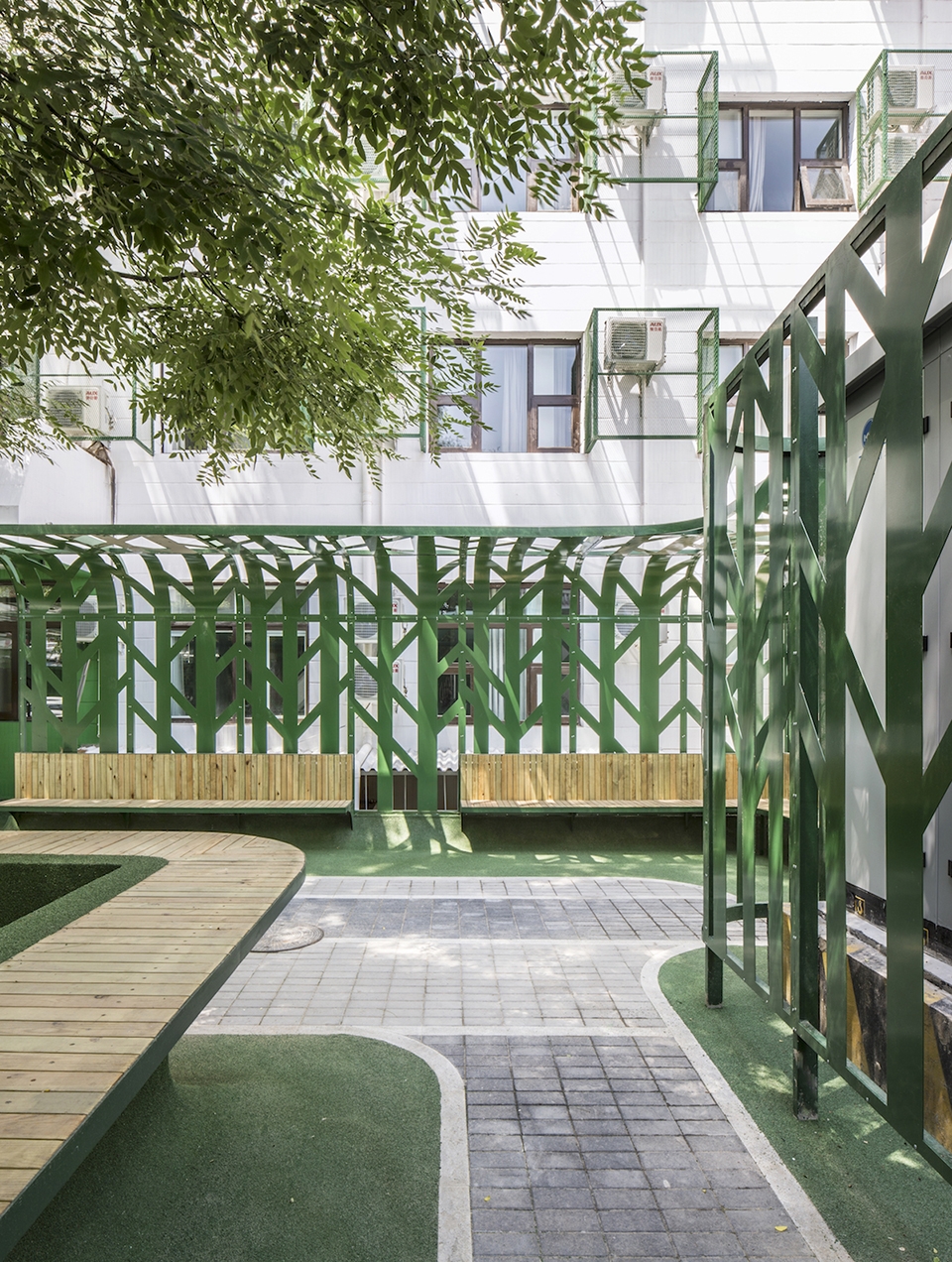 tree courtyard youth community china by mat office