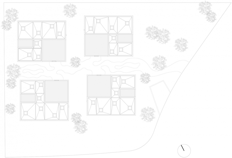 courtyard houses in zumikon by think architecture
