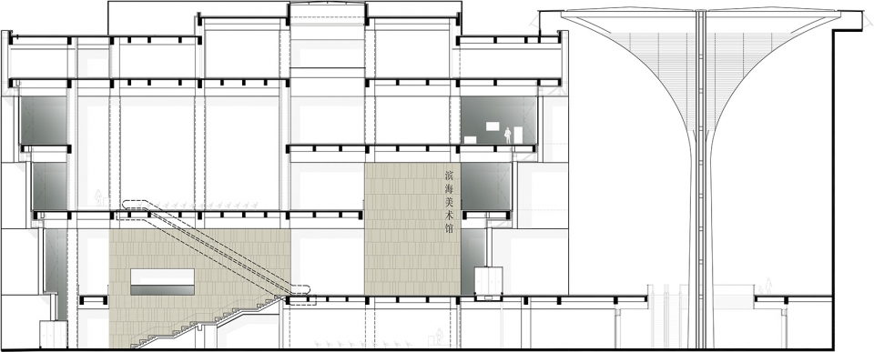 the museum of modern art of tianjin binhai cultural center china by gmp