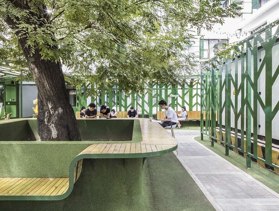 tree courtyard youth community china by mat office
