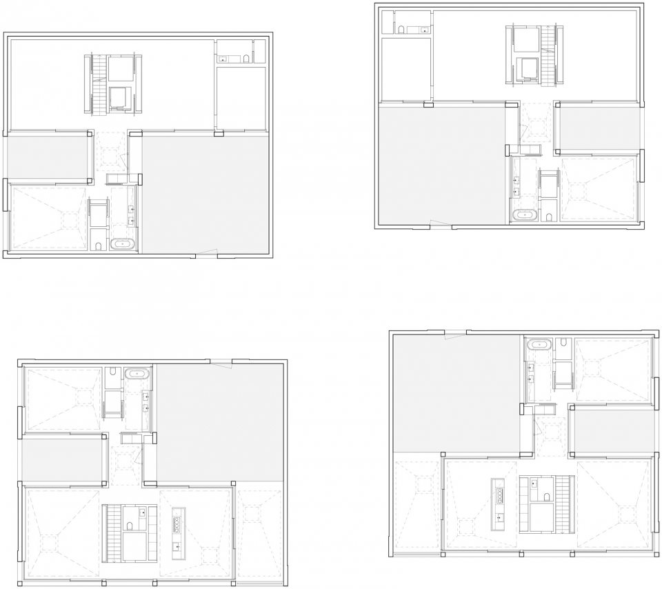 courtyard houses in zumikon by think architecture