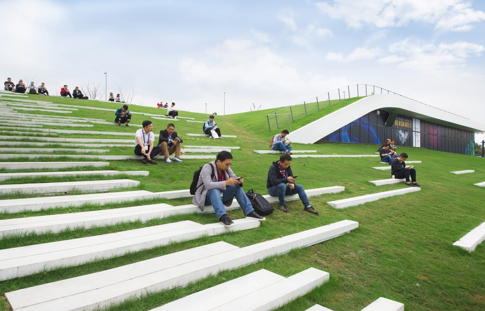 second stage of hangzhou cloud town exhibition center china by approach design
