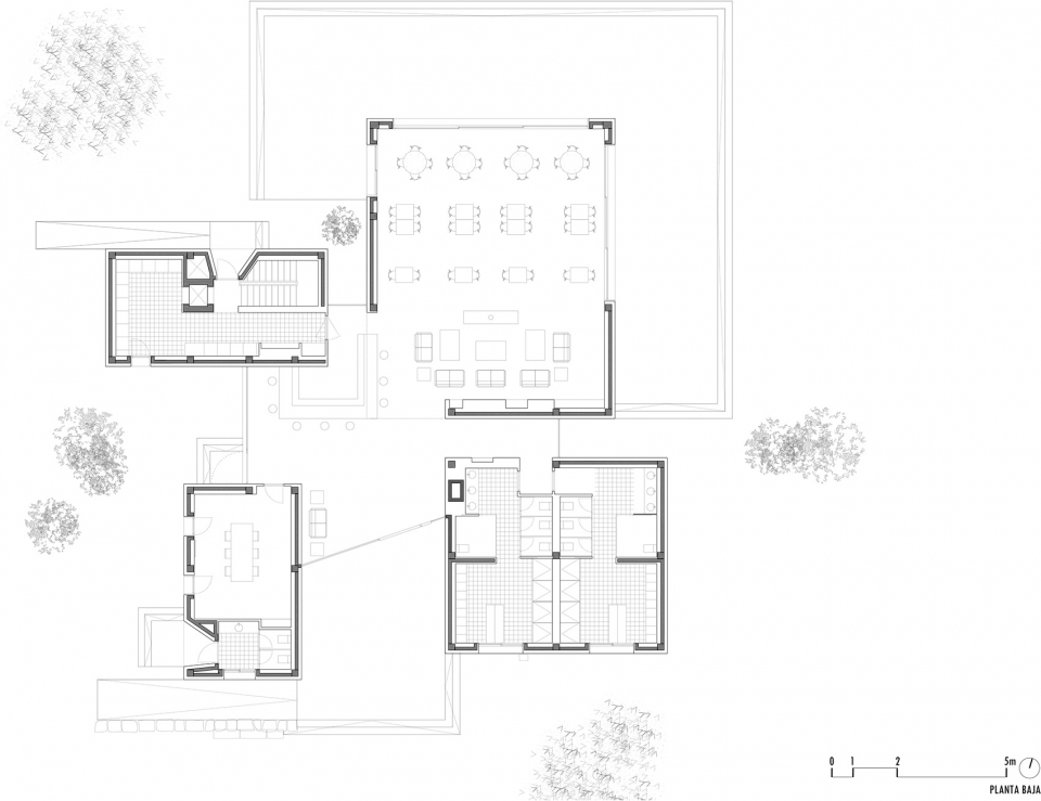 stone clubhouse by gras arquitectos