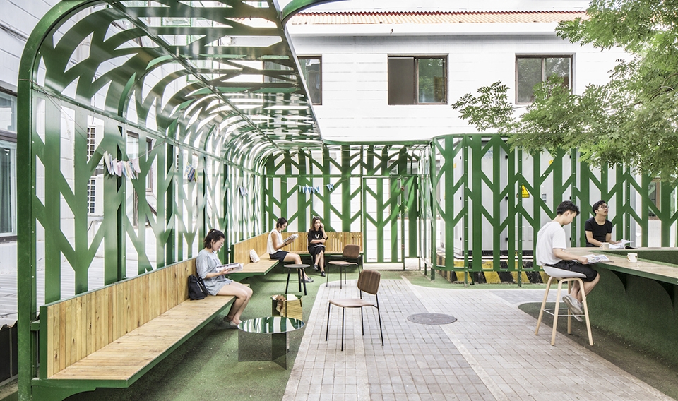 tree courtyard youth community china by mat office