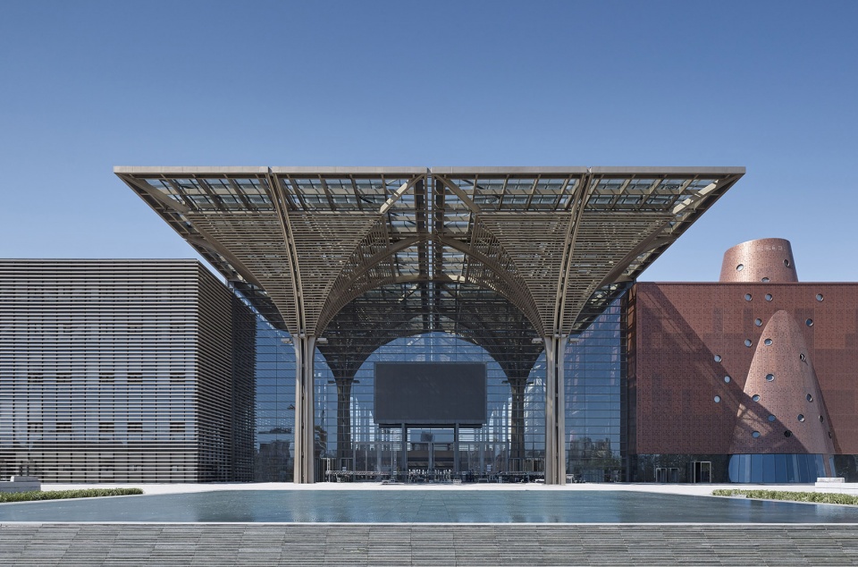 the museum of modern art of tianjin binhai cultural center china by gmp