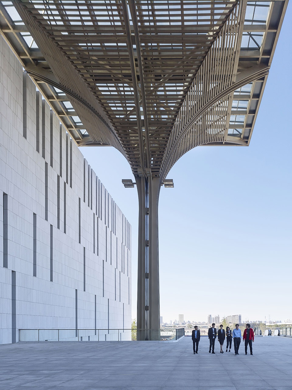 the museum of modern art of tianjin binhai cultural center china by gmp