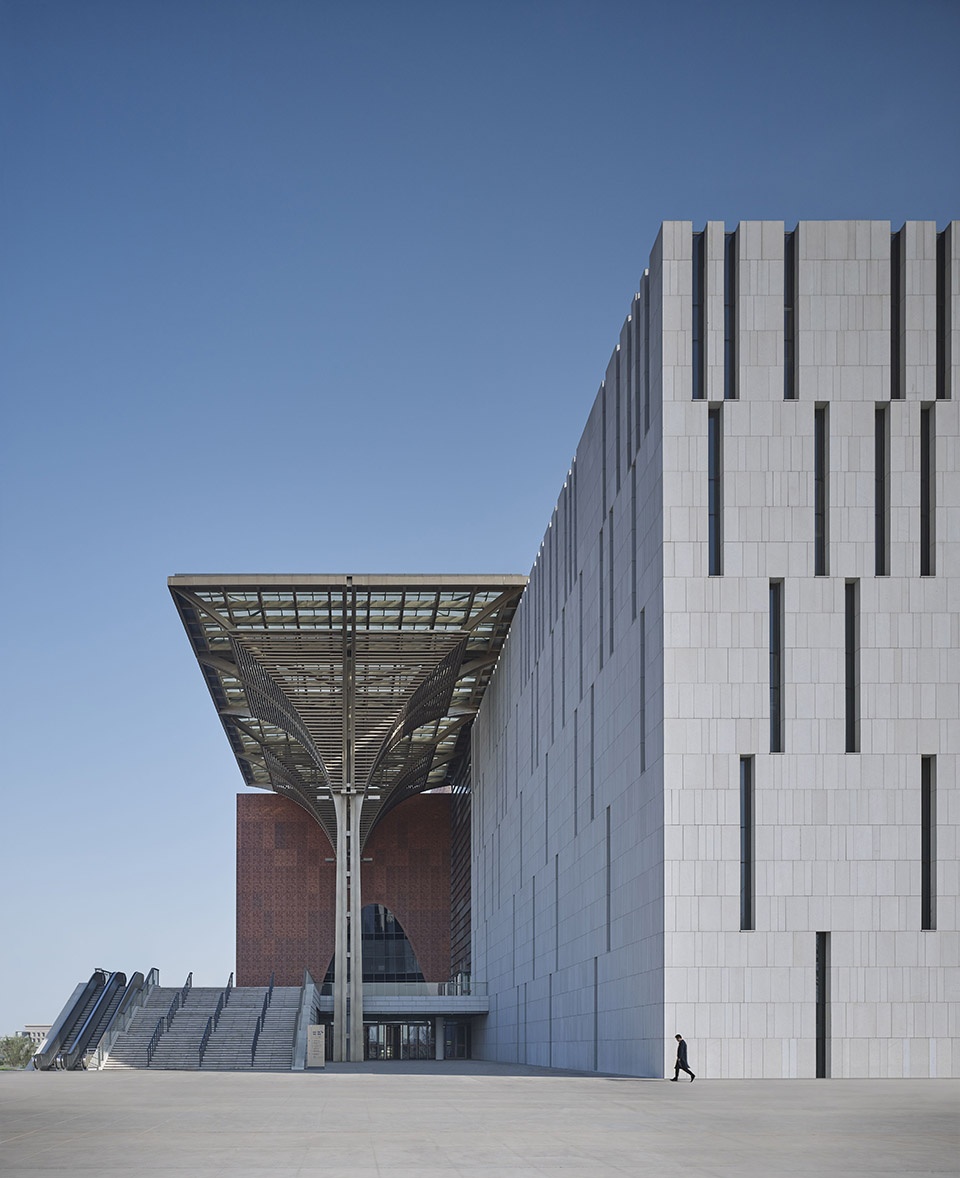 the museum of modern art of tianjin binhai cultural center china by gmp