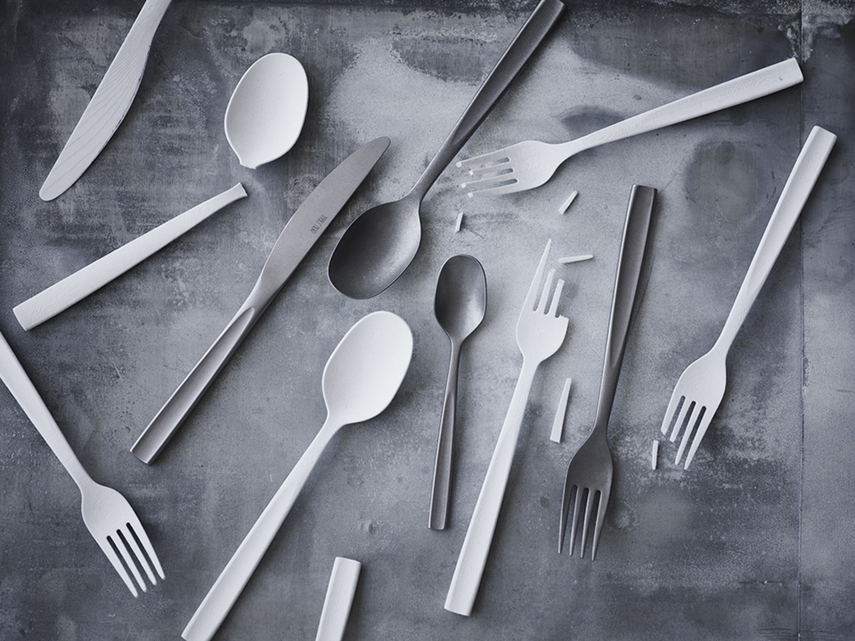 cutlery set for restaurant barr by snohetta