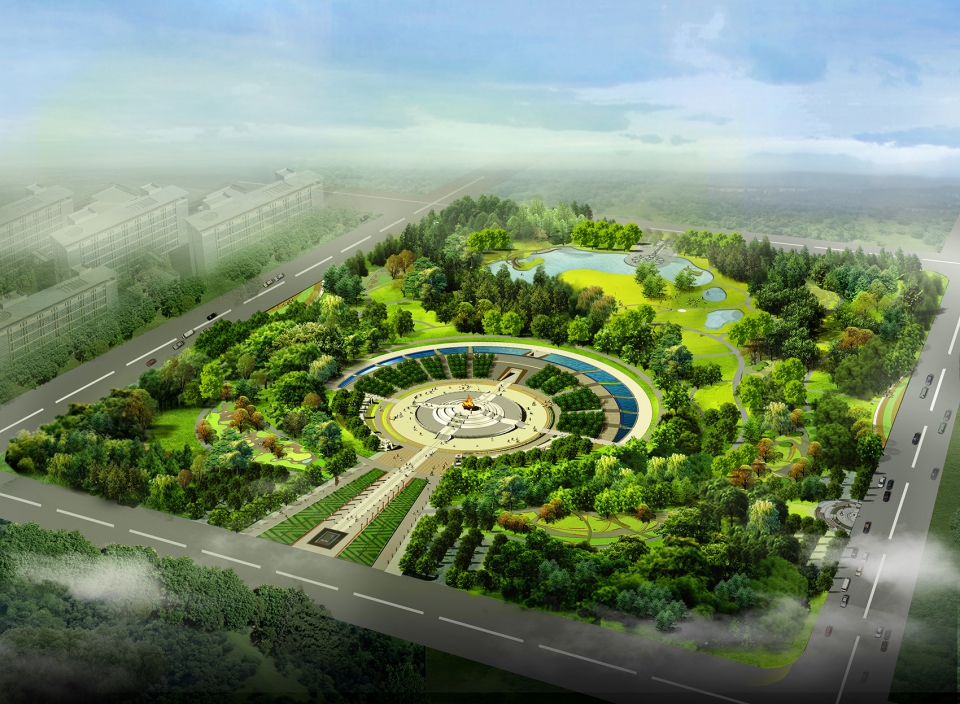 holy fire park of aolezhaoqi town inner mongolia by beijing urban landscape research institute
