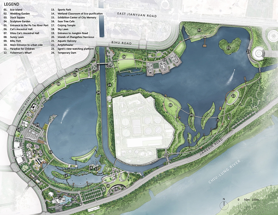 zhangzhou bihu lake eco park china by la design