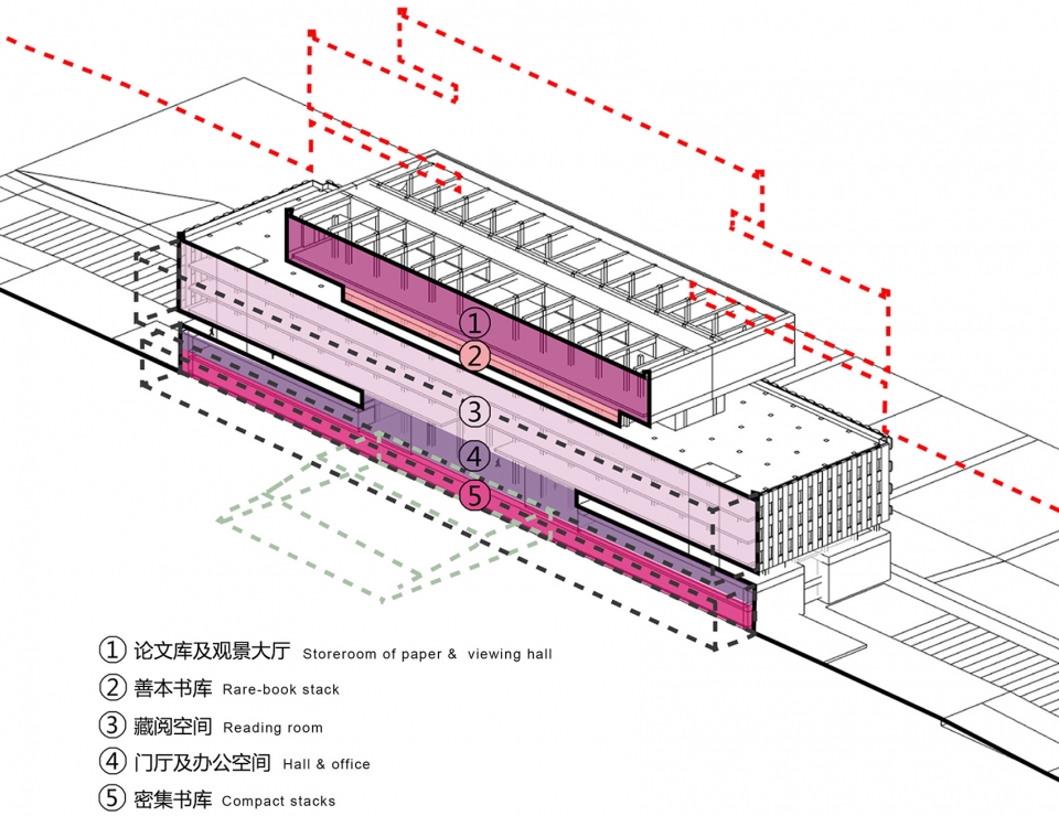 library integrated service building of nankai university new campus china by gpc of tadi